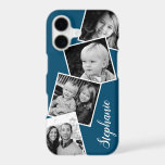 Custom Instagram Photo Collage Personalized Name<br><div class="desc">Custom Instagram Photo Collage Navy Blue Personalized iPhone 17 Case. This trendy modern design features a place for 4 square instagram style photos. Add your name or text to further personalize this custom DIY design and choose your own background color.</div>
