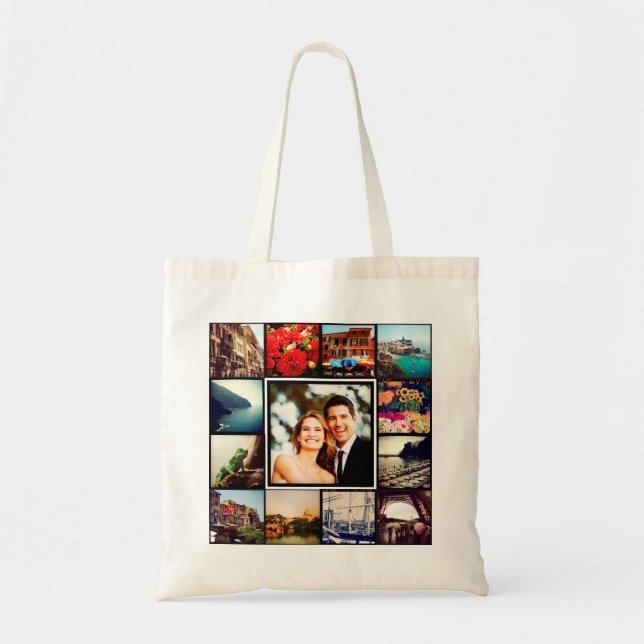 Custom Instagram Photo Collage Personalized Tote (Front)