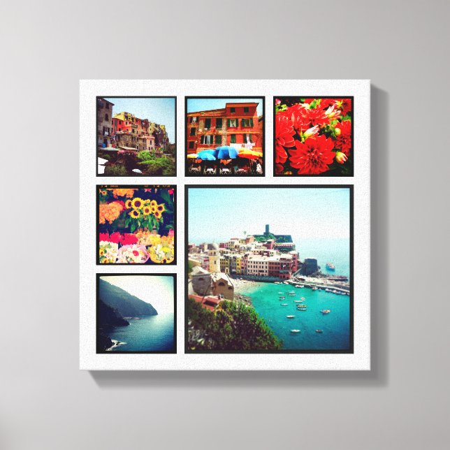 Custom Instagram Photo Collage Wrapped Canvas Art (Front)