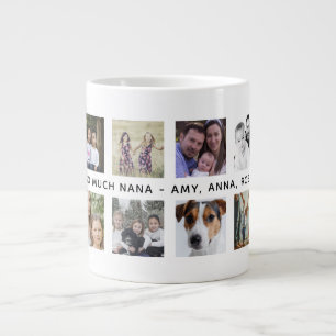 Custom Instagram Photos 12 Photos Collage Large Coffee Mug