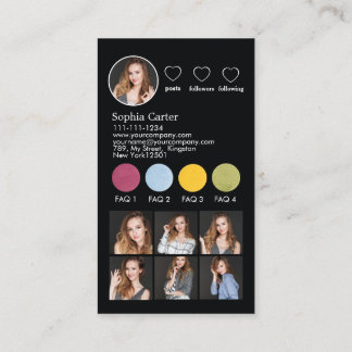 Custom Instagram Profile with QR Code Influencer Business Card