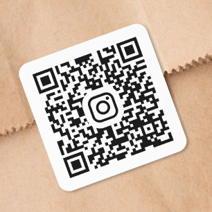 Custom Instagram QR Code Square Sticker