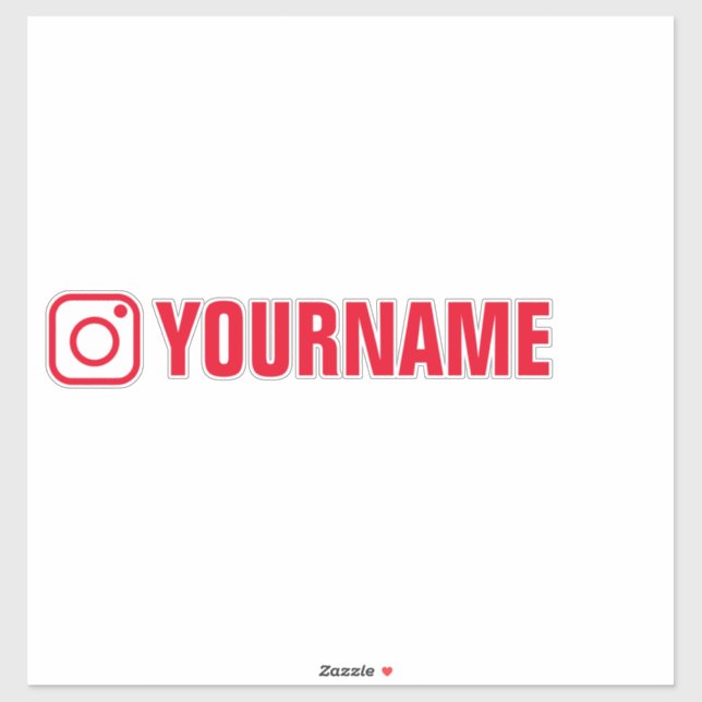 Custom instagram sign vinyl car sticker with logo (Sheet)
