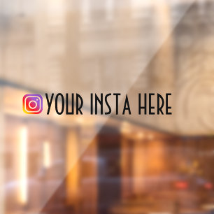 Custom Instagram Username Art Deco window decal