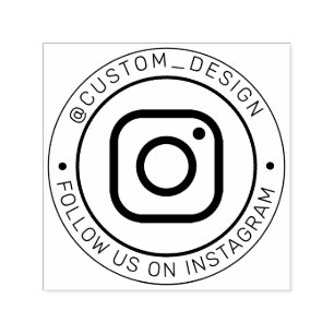 Custom Instagram Username   Follow Us On Instagram Self-inking Stamp