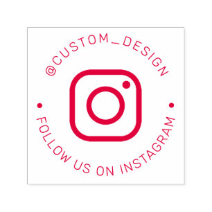 Custom Instagram Username   Follow Us On Instagram Self-inking Stamp