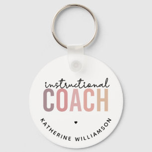Custom Instructional Coach Educational Coach Gifts Keychain