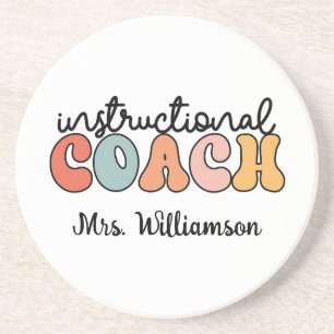 Custom Instructional Coach Educational Coach Retro Coaster