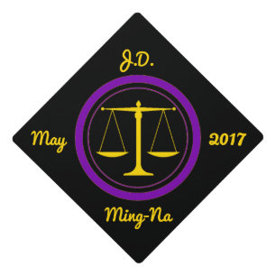 Custom Intersex Pride Legal Symbol Scales Graduation Cap Topper
