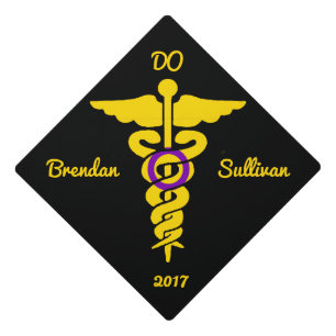 Custom Intersex Pride Medical Symbol Caduceus Graduation Cap Topper