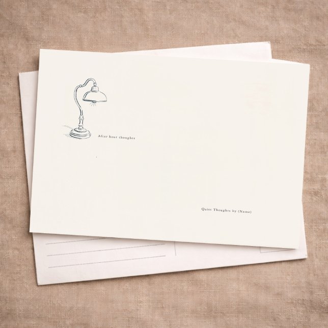 Custom Introvert Minimal Line Art Correspondence Postcard (Creator Uploaded)