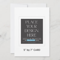 Custom invitation Card 5 by 7 inches