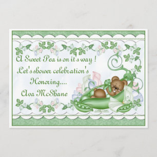 Custom Invitation Sweet Pea in a Pod