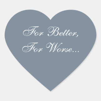 Custom Invite Slate Grey Heart Sticker