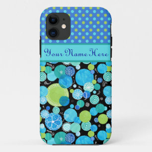 Custom iPhone 5/5s Case: Quirky Moons, Polka Dots 11 Case