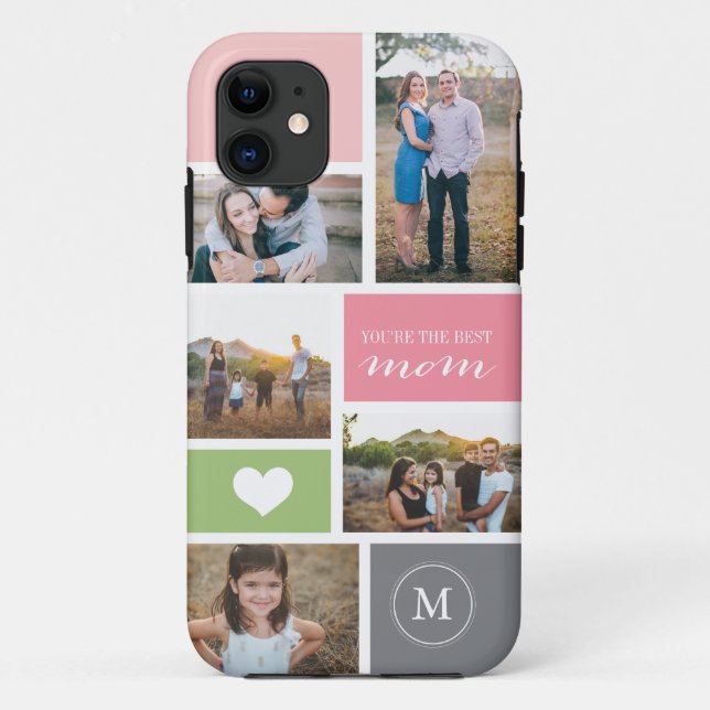 Custom iPhone 5 Mother's Day Photo Collage Cover (Back)