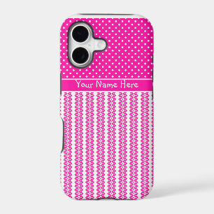 Custom iPhone 5s Case: Candy Pink and White