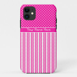 Custom iPhone 5s Case: Candy Pink and White 11 Case