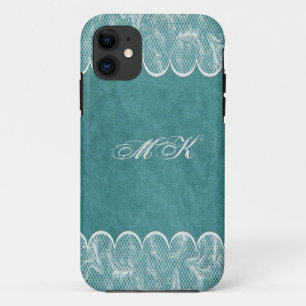 Custom iPhone 6/6s Case Lace in Teal and White