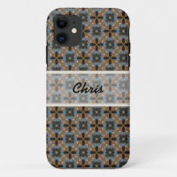 Custom Iphone Brown Red phone case