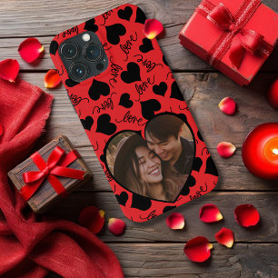 Custom iPhone Case   Heart-Shaped LOVE Design red