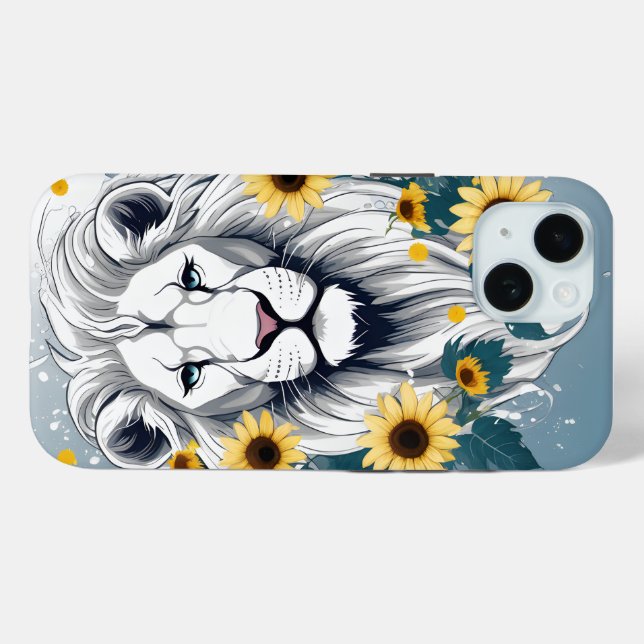 Custom iPhone Case, Sunflowers Magical Lion  Case-Mate iPhone Case (Back (Horizontal))