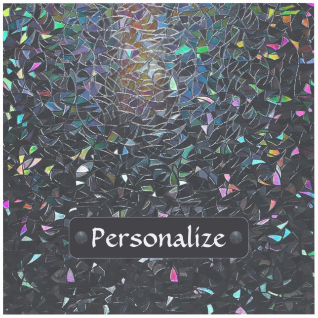Custom Iridescent Abstract Stained Glass Pattern (Front)