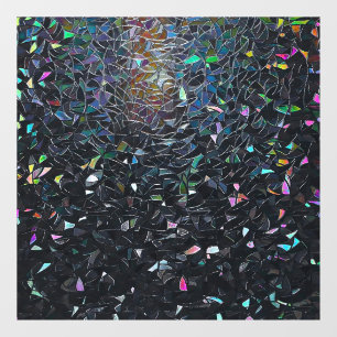 Custom Iridescent Abstract Stained Glass Pattern Window Cling