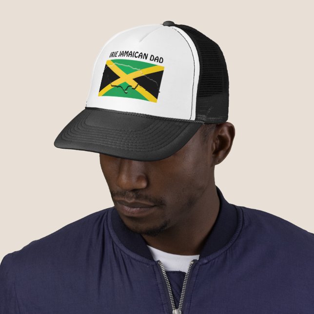 Custom IRIE JAMAICAN DAD Trucker Hat (In Situ)