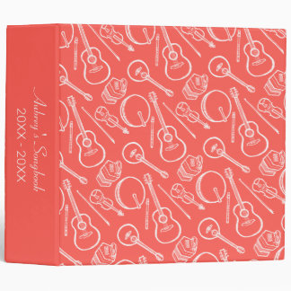Custom Irish Music Instrument Pattern Binder