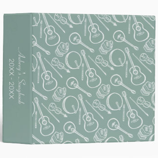 Custom Irish Music Instrument Pattern Binder