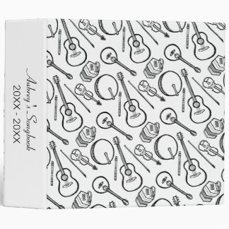 Custom Irish Music Instrument Pattern Binder