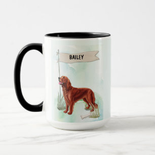 Custom Irish Sette Name Mug Personalized Dog Lover
