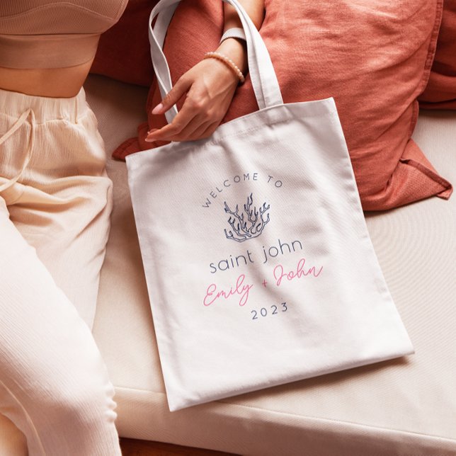 custom island wedding welcome star fish tote bag (Creator Uploaded)