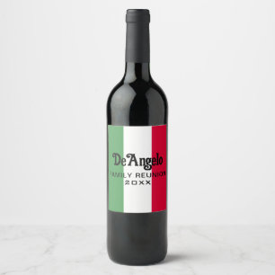 Custom Italian Family Reunion Wine Label