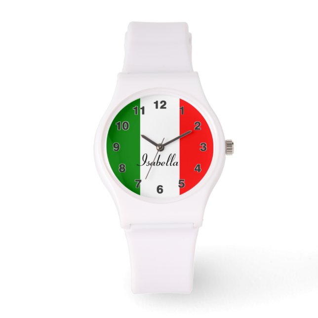 Custom Italian Flag Watch (Front)