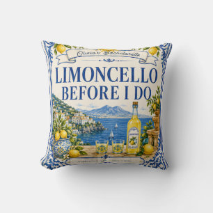 custom italian lemon bachelorette Bridal party Throw Pillow