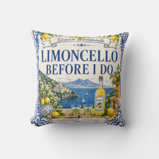 custom italian lemon bachelorette Bridal party Throw Pillow