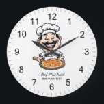 Custom Italian Pizzeria Pizza Kitchen / Restaurant Large Clock<br><div class="desc">Bring the warm,  inviting atmosphere of an authentic Italian kitchen into your space with this Italian Pizzeria Pizza Kitchen or Restaurant Round Large Clock. Inspired by classic Italian pizzerias,  this stylish wall clock adds a delicious touch of culinary charm to any kitchen,  dining area,  café,  or restaurant.</div>
