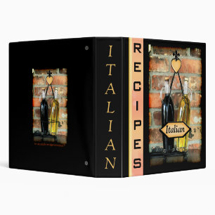 Custom Italian Recipes Binder - Medium