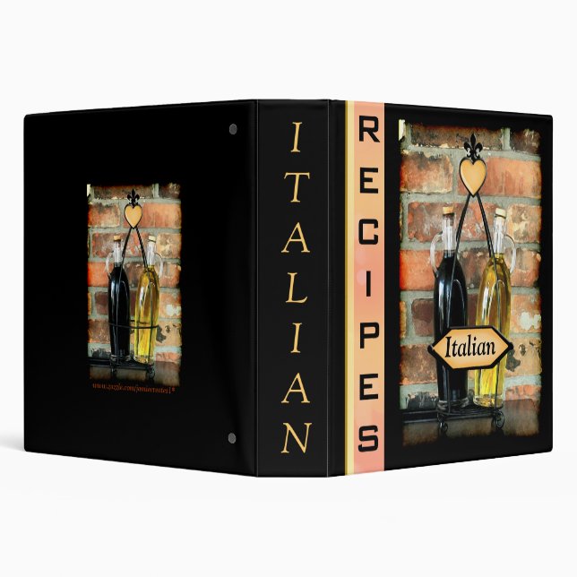 Custom Italian Recipes Binder - Medium (Background)