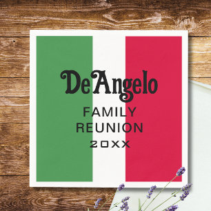 Custom Italian Surname Name Reunion Napkin