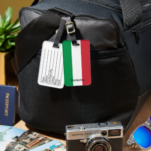 Custom Italy Flag Italian Flag travel Luggage Tag