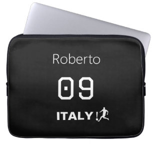 Custom Italy National Soccer Professional Mono Laptop Sleeve