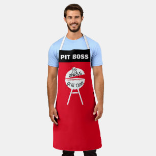 Custom It's Always Grill Time Funny BBQ Chef Apron