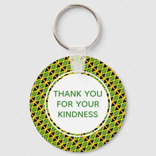 Custom Jamaica Flag Keychain (Front)