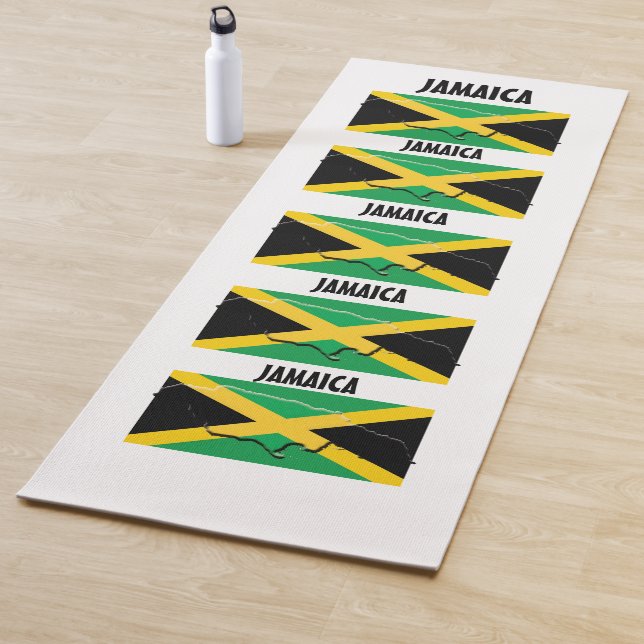 Custom JAMAICAN FLAG Yoga Mat (In Situ)