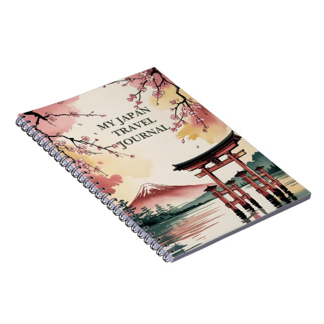 Custom Japan Travel Journal Personalized Fuji (Right Side)