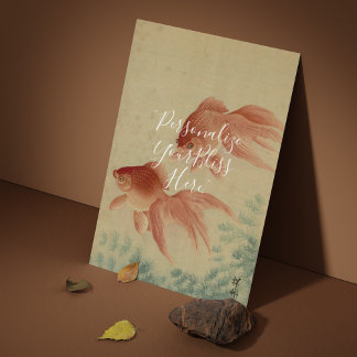 CUSTOM Japanese Goldfish Good Luck Art Print 