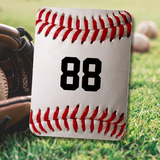 Custom Jersey Number Baseball Player Design Magnet (Creator Uploaded)